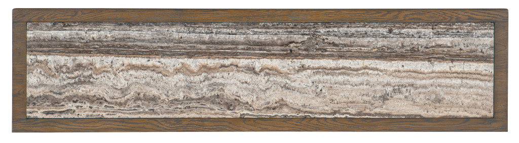 Chapman White Oak Sideboard with Travertine Top
