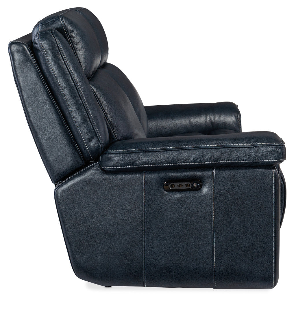 Montel Lay Flat Power Loveseat with Power Headrest & Lumbar