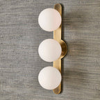 Mid century modern wall sconce with opal glass globes