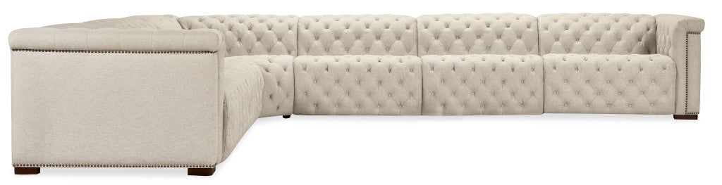 Savion Deux 6 Seat Sectional with Three Power Recliners and Seven Power Headrests