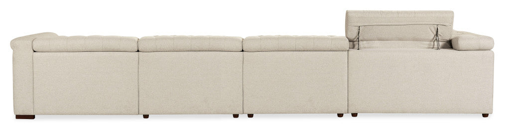 Savion Deux 6 Seat Sectional with Three Power Recliners and Seven Power Headrests