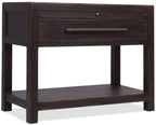 Driftwood One-Drawer Nightstand with Stone