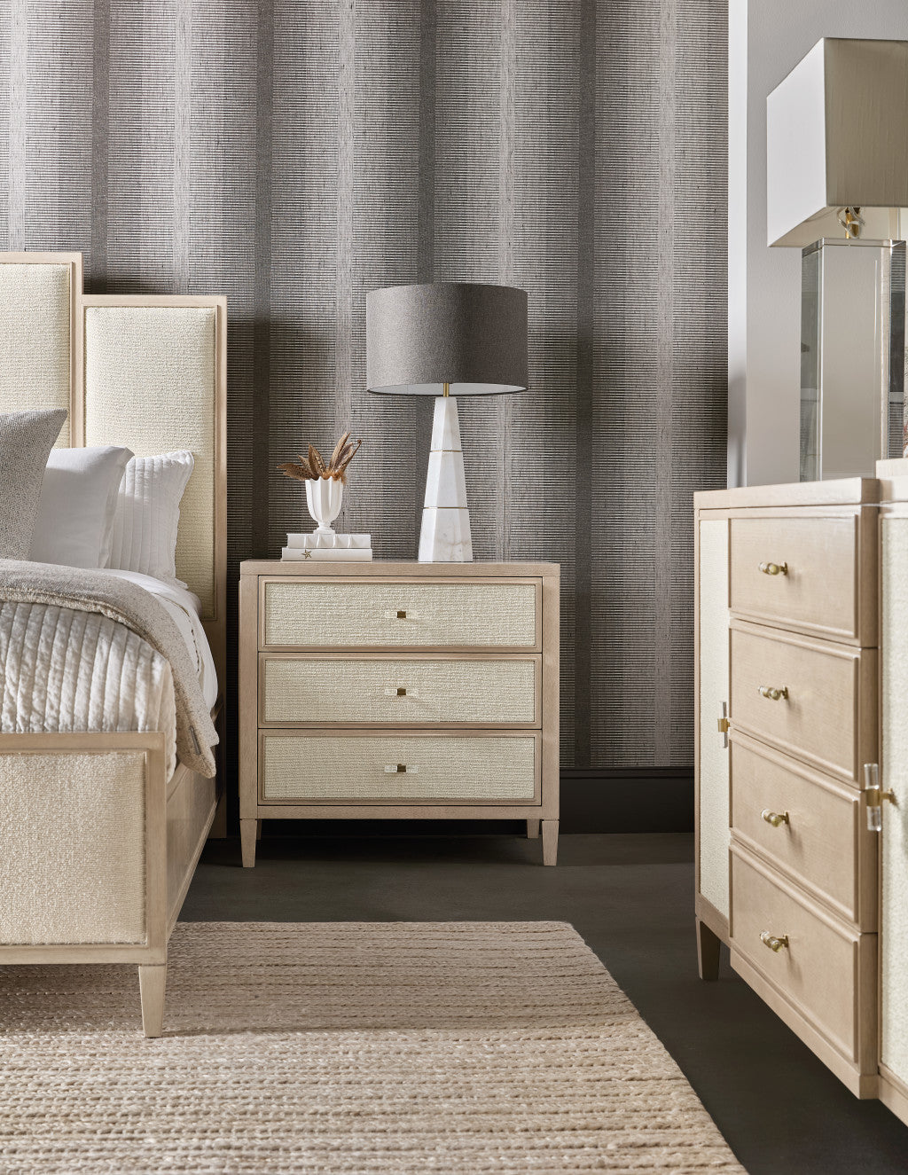 Melange Nightstand with Charging Station