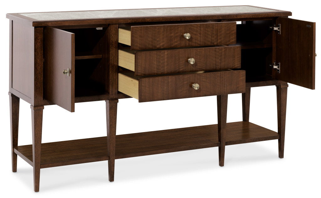Archives Walnut Server with Marble Top