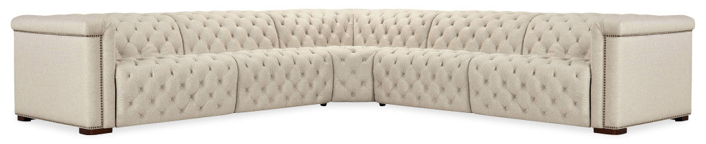 Savion Deux 5 Seat Sectional with Four Power Recliners and Six Power Headrests