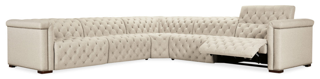 Savion Deux 5 Seat Sectional with Three Power Recliners and Six Power Headrests