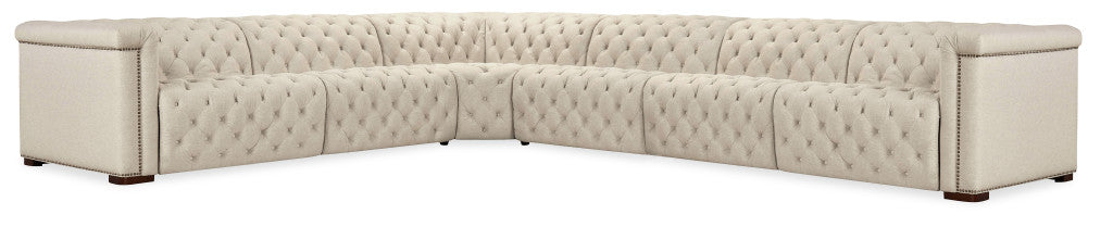 Savion Deux 6 Seat Sectional with Three Power Recliners and Seven Power Headrests