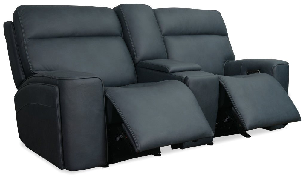 Riverton Power Gliding Console Loveseat with Power Headrest and Lumbar