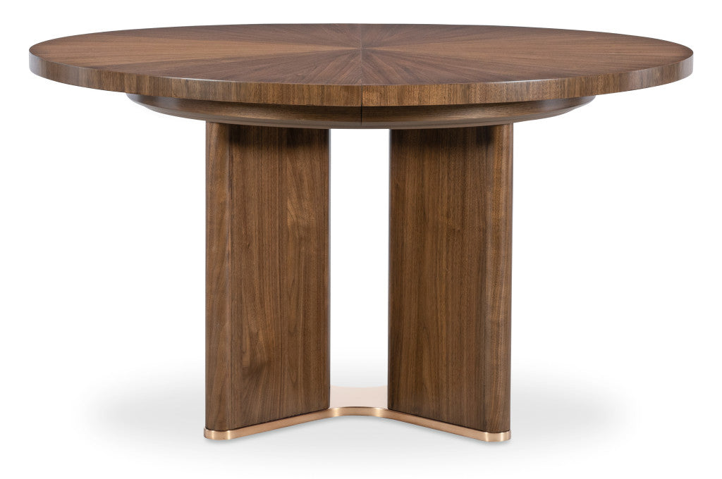 Eleana Round Dining Table with One 20-inch Leaf