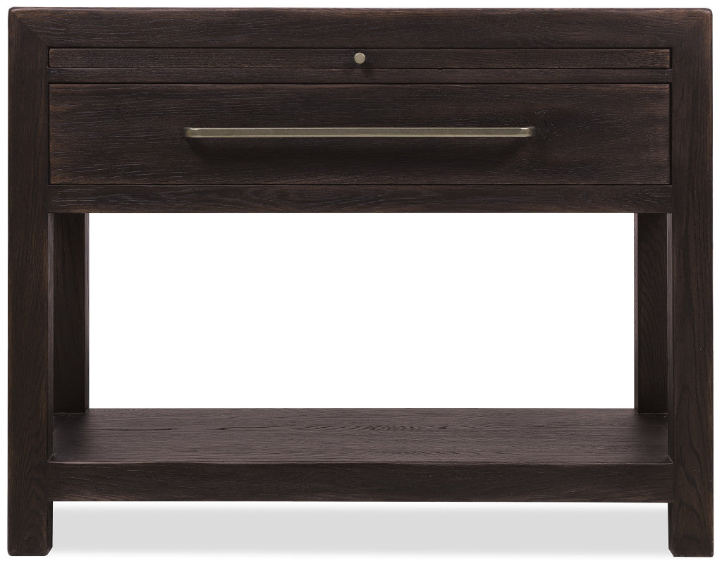 Driftwood One-Drawer Nightstand with Stone