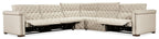 Savion Deux 5 Seat Sectional with Four Power Recliners and Six Power Headrests