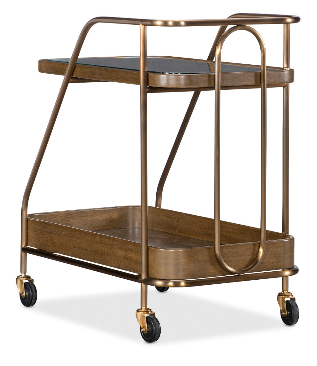 Commerce and Market Walnut Wine and Bar Cart