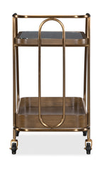 Commerce and Market Walnut Wine and Bar Cart